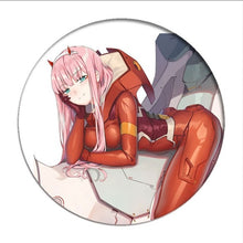 Load image into Gallery viewer, 1pcs Anime DARLING in the FRANXX Cosplay Badge Cartoon Zero Two Pretty Brooch Pins Collection bags Badges for Backpacks