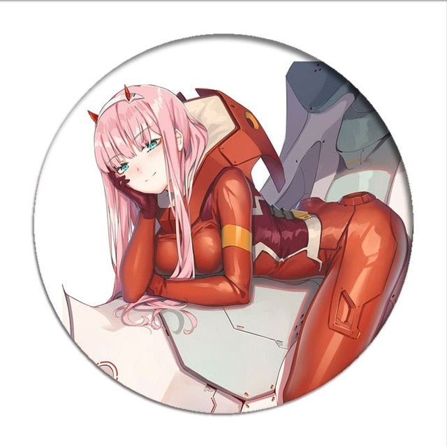 1pcs Anime DARLING in the FRANXX Cosplay Badge Cartoon Zero Two Pretty Brooch Pins Collection bags Badges for Backpacks