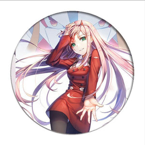 1pcs Anime DARLING in the FRANXX Cosplay Badge Cartoon Zero Two Pretty Brooch Pins Collection bags Badges for Backpacks