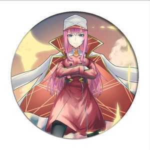 1pcs Anime DARLING in the FRANXX Cosplay Badge Cartoon Zero Two Pretty Brooch Pins Collection bags Badges for Backpacks