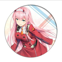 Load image into Gallery viewer, 1pcs Anime DARLING in the FRANXX Cosplay Badge Cartoon Zero Two Pretty Brooch Pins Collection bags Badges for Backpacks