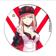 Load image into Gallery viewer, 1pcs Anime DARLING in the FRANXX Cosplay Badge Cartoon Zero Two Pretty Brooch Pins Collection bags Badges for Backpacks